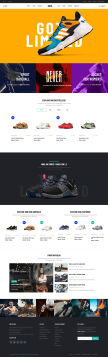 大气的品牌运动鞋电子商务HTML5模板