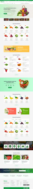绿色的有机蔬菜水果电商类网站html模板