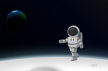 css3月球上走路航天员动画场景特效