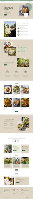 绿色的有机食品餐饮管理企业网站响应式模板
