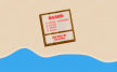 海边沙滩游泳警告指示牌动画css3特效