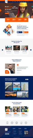 橙色响应式的市政工程建筑公司网站html模板