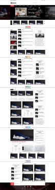 简洁运动球鞋发售文章资讯类网站pbootcms模板
