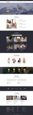 国外优选的挖掘机施工企业网站Bootstrap模板