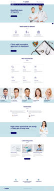 蓝色的私立医院医疗服务介绍网站模板html