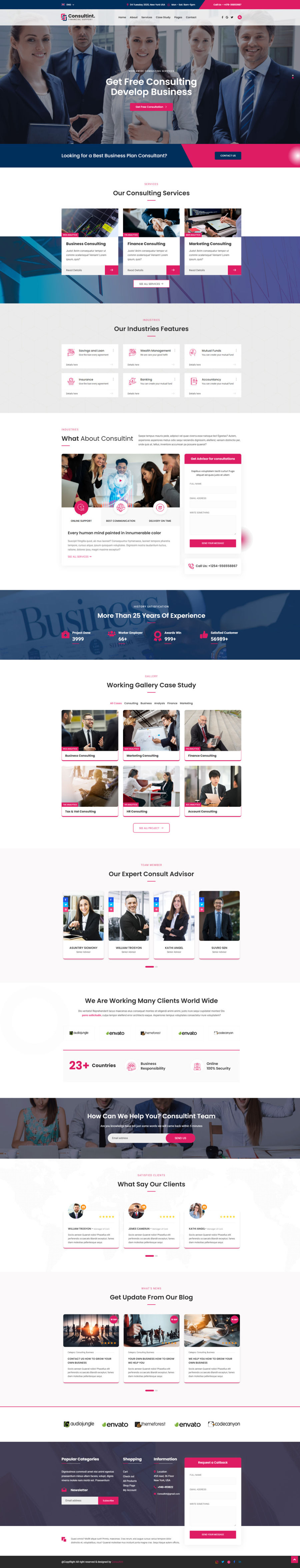 Consultint商业金融投资管理公司网站html模板
