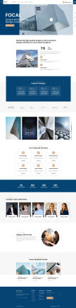 简洁大气的城市建筑设计行业公司网站html模板