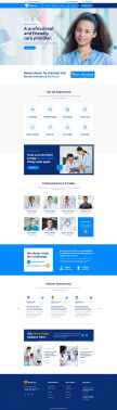 Medicust蓝色的健康医疗医院官方网站模板html5