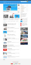 蓝色的电商新闻媒体资讯平台网站pbootcms模板