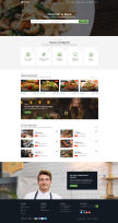 响应式Foogra美食餐饮店铺商户服务平台网站模板