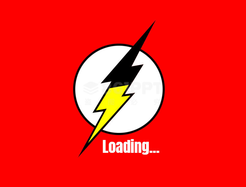 卡通的Flash loader闪电网页预加载动画特效