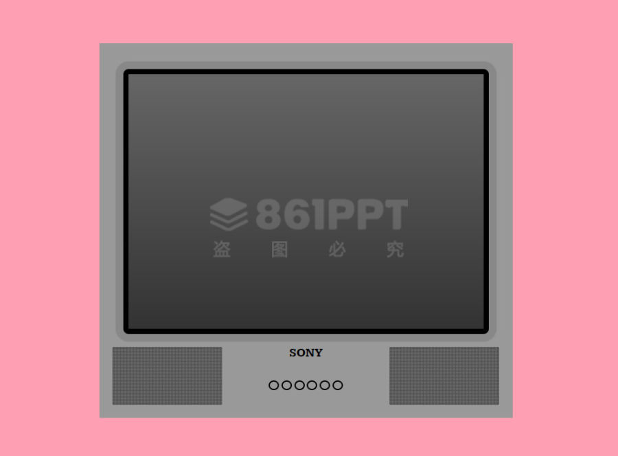 Css绘制sony旧电视机图形代码