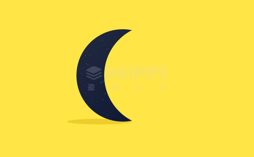使用纯CSS3实现月亮遮罩和流星动画的网页设计