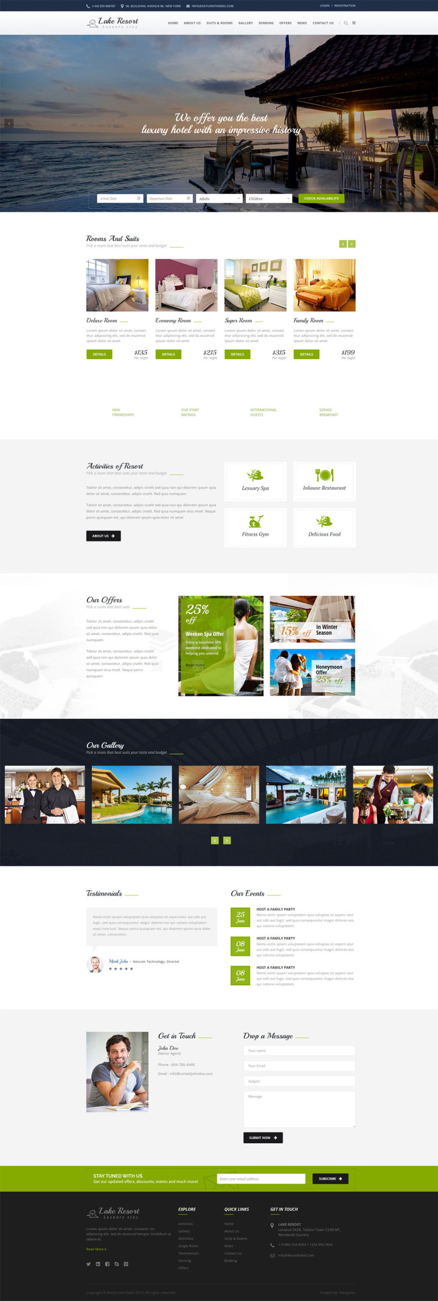 Resort：旅游度假和酒店在线预订网站HTML模板