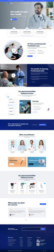 精美的医疗健康服务机构网站html模板